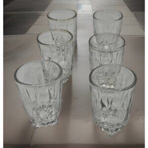 Vintage Set of 6 Federal Glass Park Avenue Whiskey Shot Glasses 2 1/8" Barware